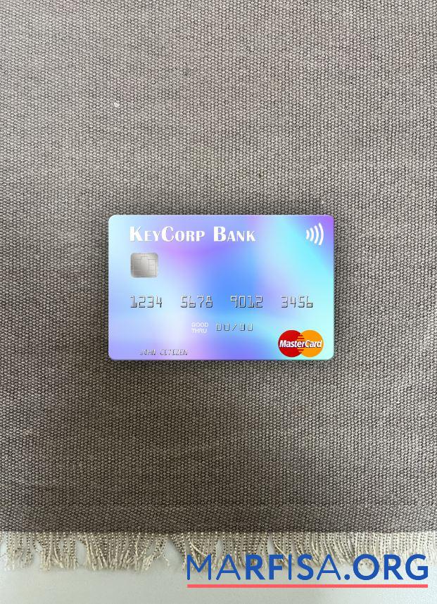 Blank USA KeyCorp Bank mastercard photolook front sample